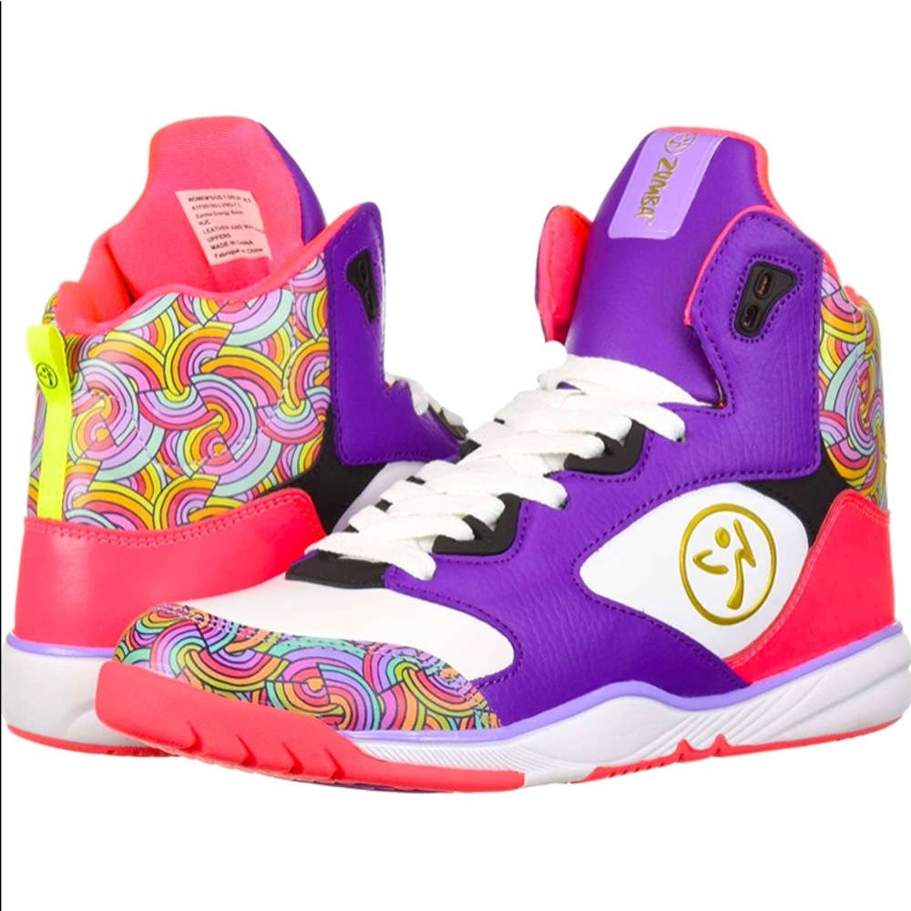 ZUMBA ENERGY BOOM LAVENDER SIZE 7.5 LEATHER&FAUX